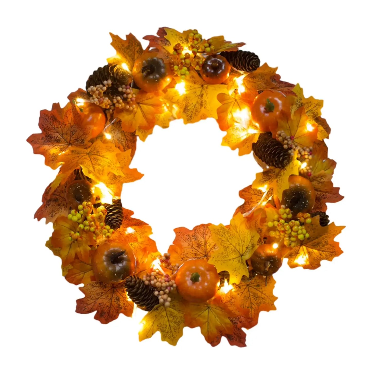 Autumn Pumpkin Wreath Artificial Pumpkins Autumn Wreath Fall