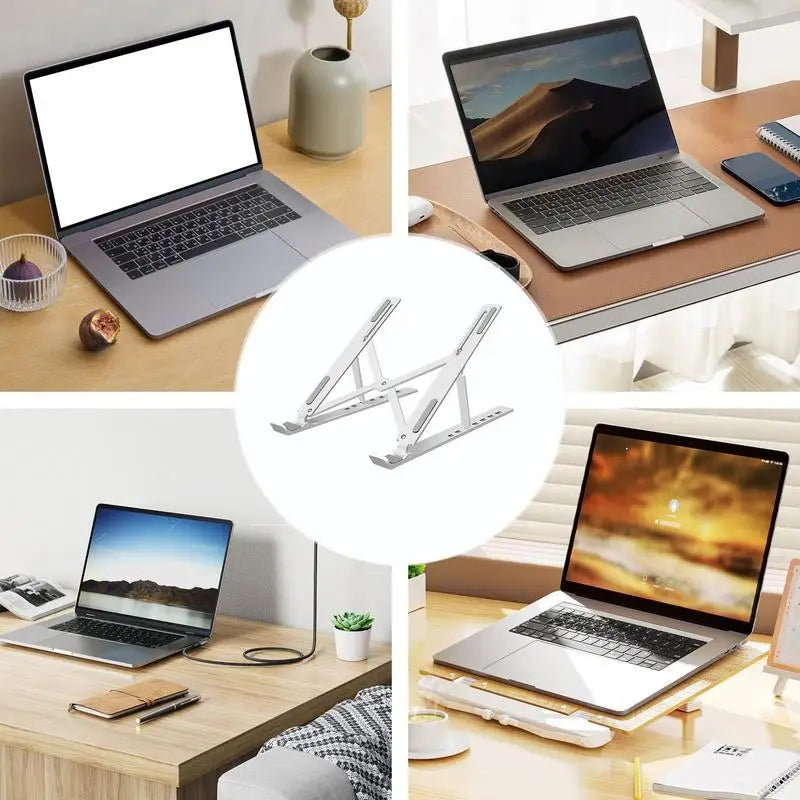 Portable Laptop Stand Foldable ABS Notebook Stand Support Height Adjustable Laptop Riser Holder for Macbook Computer Accessories