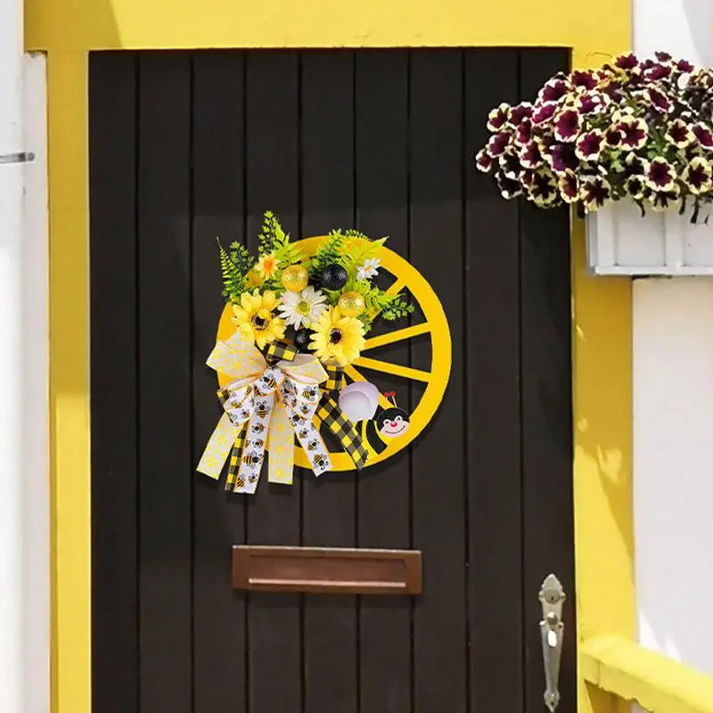 Sunflower Wreaths for Front Door Decoration Wreath Fall Peony Pumpkin Sunflowe for Front Door Festival Celebration Flower Wreath