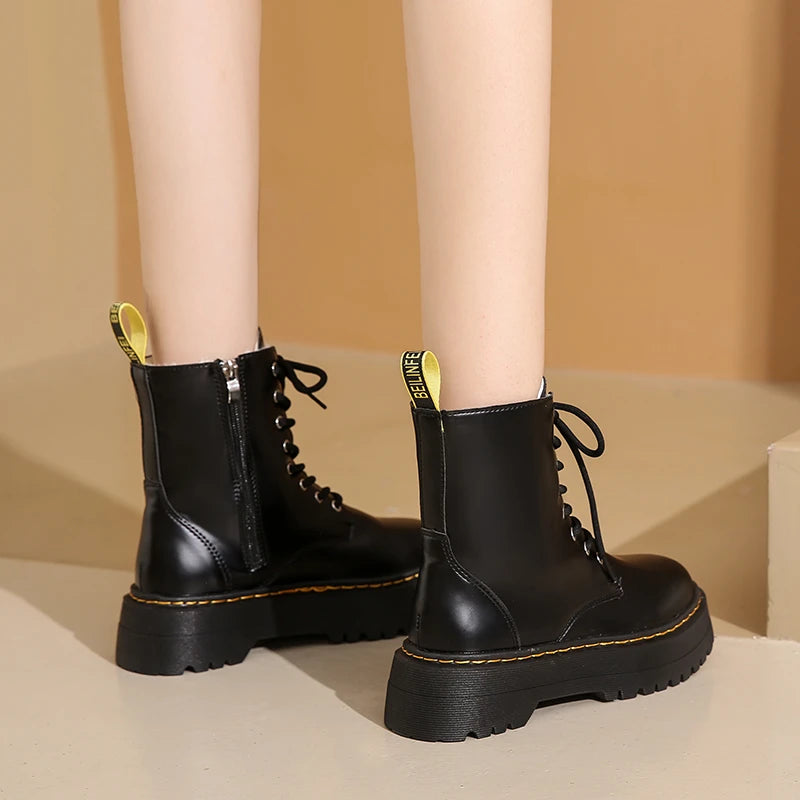 Snow Boots For Women Shoes Winter Footwear Boots-Women Ankle Lolita Rock 2024 Ladies Retro Boots Women New 2024 Female Shoes Aus