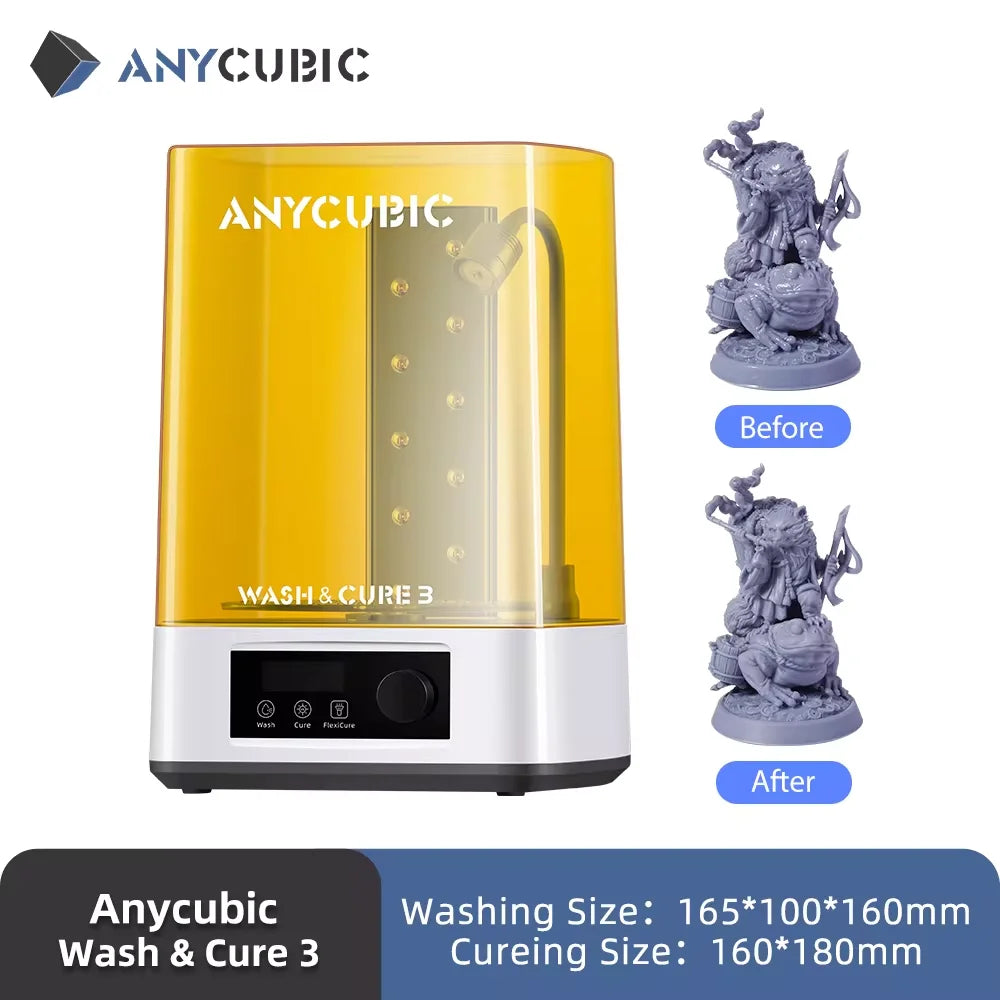 ANYCUBIC Wash & Cure 3  4 Liters Large Volume Washing Curing Machine For LCD DLP Resin 3d Printer For Photon Mono 2