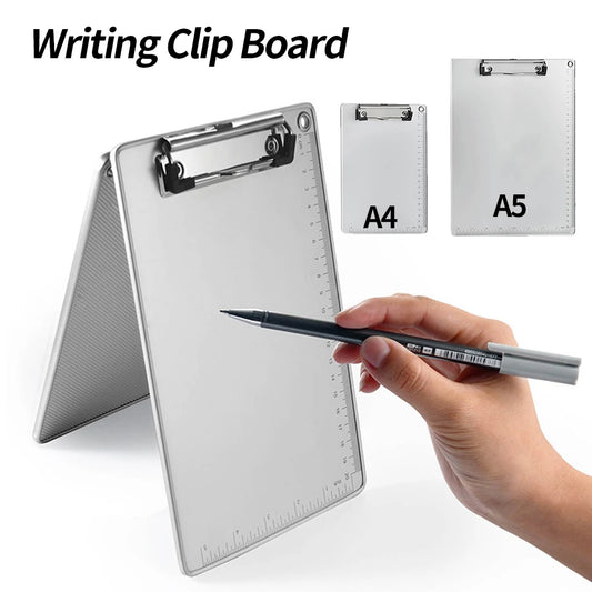 A4/A5 File Folder Clipboard Aluminum Alloy Clip Board Loose-leaf Notebook File Writing Clamp Paper Holder Office School Supplies