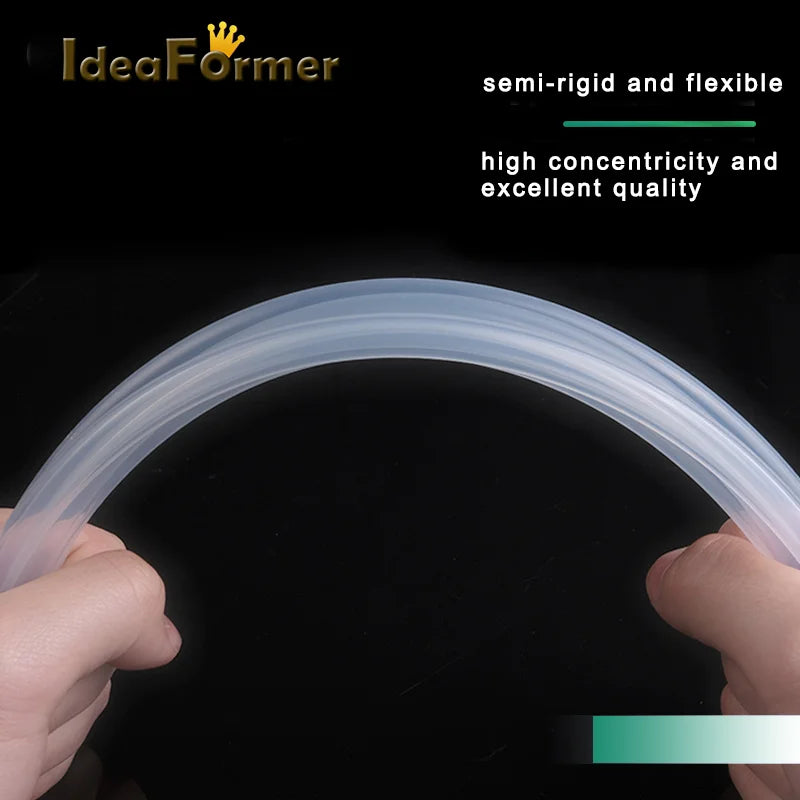 IdeaFormer 3D Printer 2*4mm Clear PFA PTFE Tube PiPe J-head Hotend RepRap Rostock Bowden Extruder for E3d V5/V6 1.75MM Filament