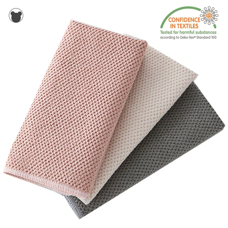 3PCS Kitchen Cleaning Towels Anti-grease Wiping Rags Efficient Absorbent Microfiber Cleaning Cloth Home Washing Dish 30*30CM