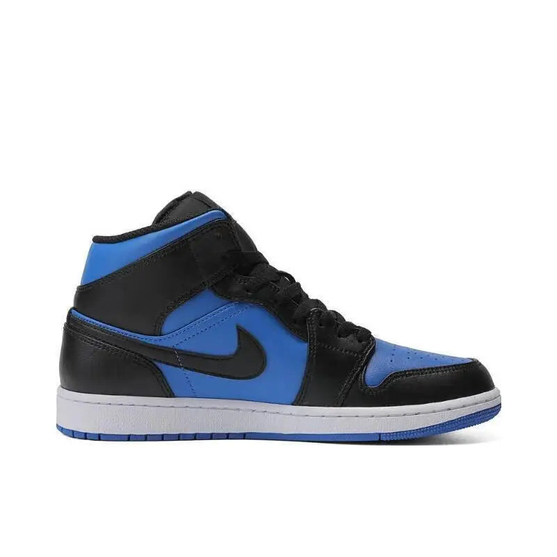 Nike men's shoes NIKE AIR JORDAN AJ1 men's black and blue high-top retro sneakers