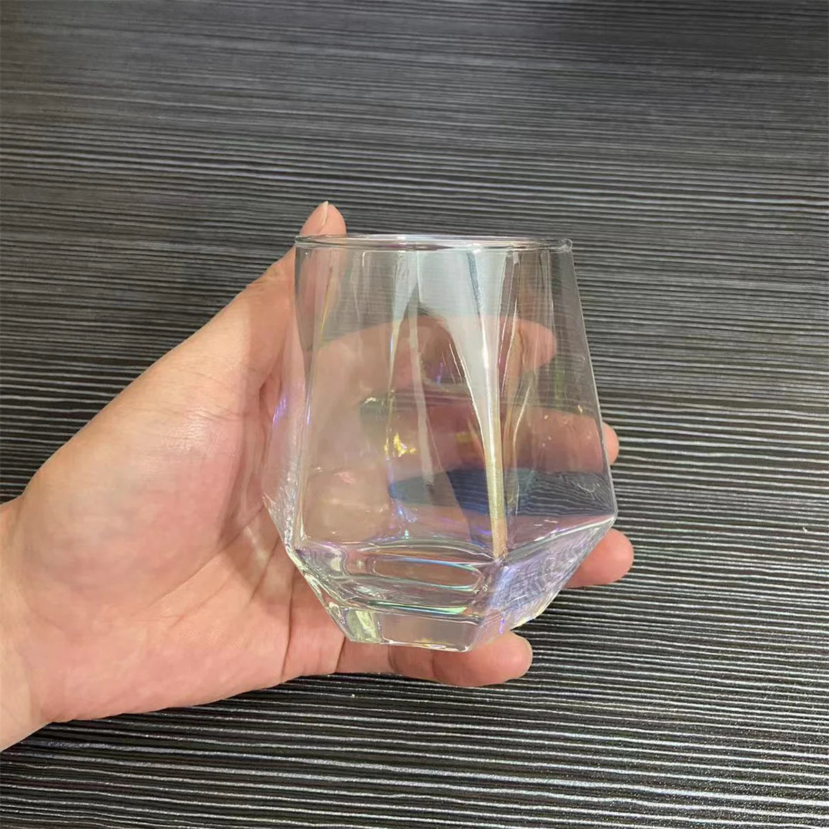 FATUBE 300ml Wedding Wine Glasses Drinkware Transparent Cocktail Party Bar Club Drinking Tools Gold Glass Cup Tea Coffee Mug