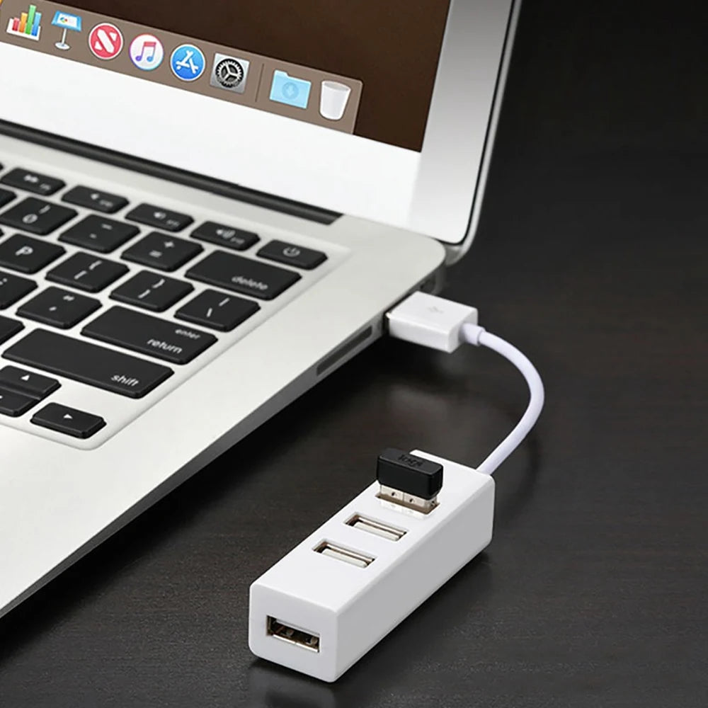 Hub USB Multi 2.0 Hub USB Splitter Power Adapter High Speed 4 Port All In One For PC Windows Computer Accessories