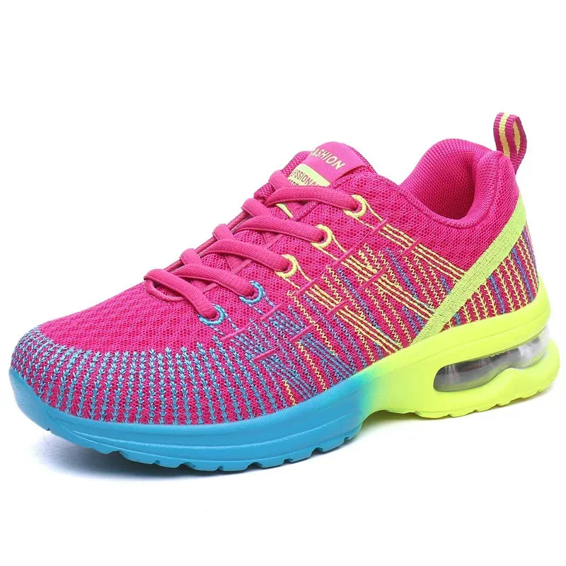 Casual Sneakers Women Mesh Breathable Tennis Shoes Comfort Air Cushion Running Shoe Ladies Outdoor Women Sport Footwear 2024