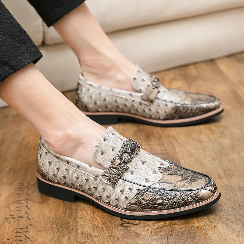 2024 Brand Elegant Men's Formal Shoes Designer Casual Dress Shoes Men Moccasins Wedding Luxury Social Shoe Male Leather Loafers