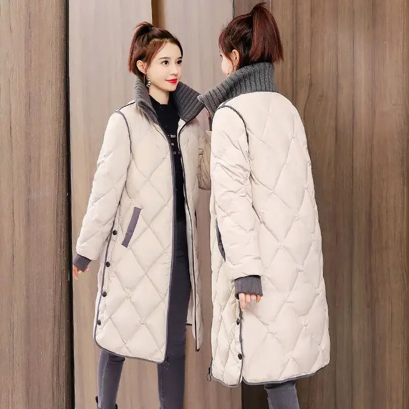 Solid Color Women's Cotton Coat Padded Offers 2025 Trend New in Outerwears Quilted Jacket High Quality Youthful Hot Lady Parka