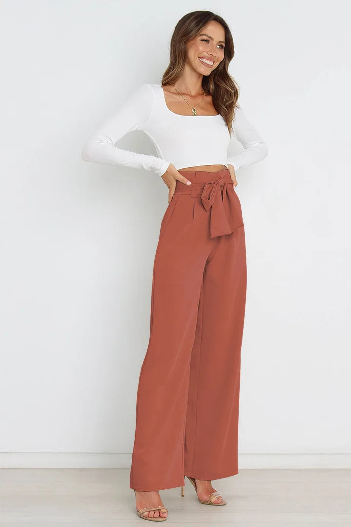 High Waist Loose Wide Leg Pants for Women Spring Autumn Female Dress Pant White Suits Pants Ladies Long Trousers Casual Pants