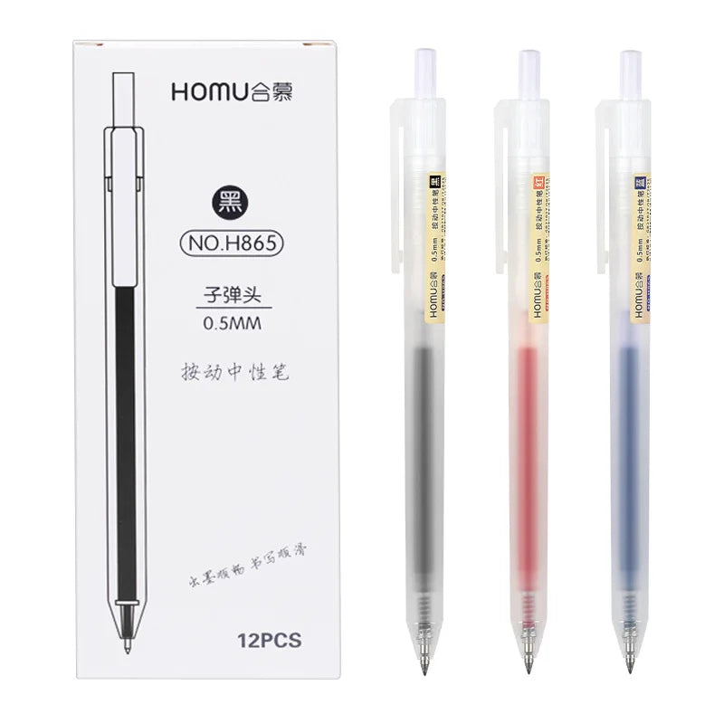 3/10Pcs Gel Pens Set Black/red/blue Ballpoint for writing 0.5mm Refills Office Accessories School Supplies Stationery