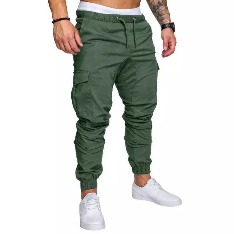 Trade New Workwear Multi-pocket Trousers for Men Woven Fabric Casual Pants Leggings for Men joggers men  military