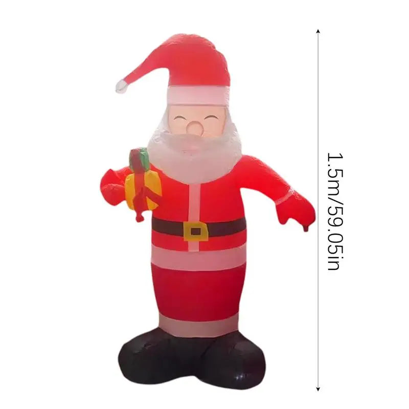 Inflatable Santa 4.92ft LED Lighted Christmas Santa Claus Decor Holiday Photo Props Large Blow Up Christmas Yard Decorations For