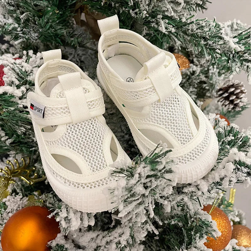 Spring Summer Children Mesh Shoes Baby Breathable Cool Kindergarten Sandals Boys Girls Fashion Summer Beach Shoes