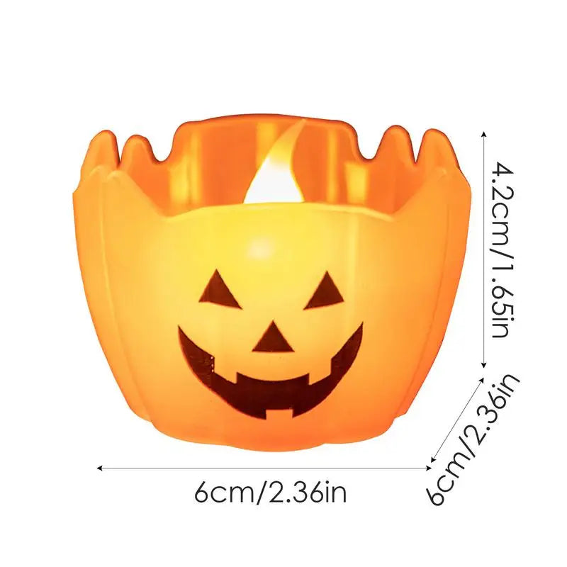 Pumpkin Candle Light Holiday Candle Light Fashionable Pumpkin Tea Light Flameless LED Candle for Holiday Party Decoration