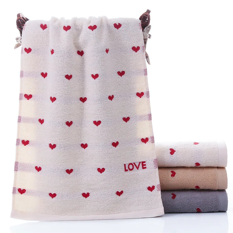 1pcs Heart towel hand towels face towels bathroom accessories home garden for home spa travel bathing suit women Soft and absorb