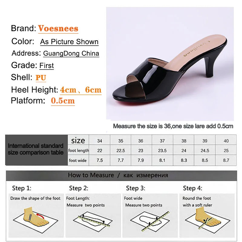 2022 Summer High Heels Size 43 Stiletto Mid-heel Slippers ladies Summer Fashion low-heeled Sandals Peep Toe Sexy Women Shoes