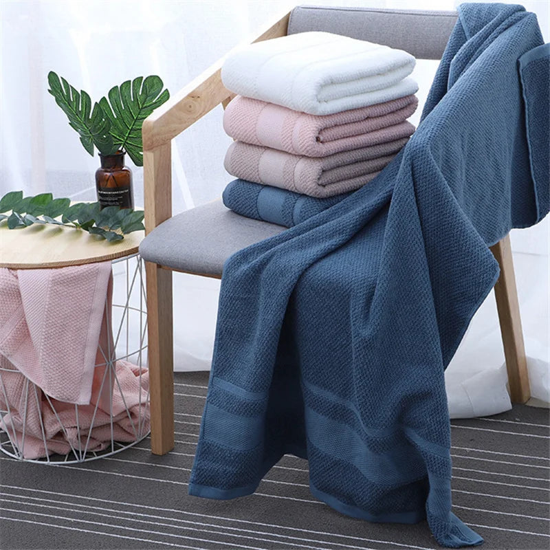 Thickened cotton bath towel, adult soft absorbent towel, bathroom, large sand spa towel, hotel, beauty salon, home motion use