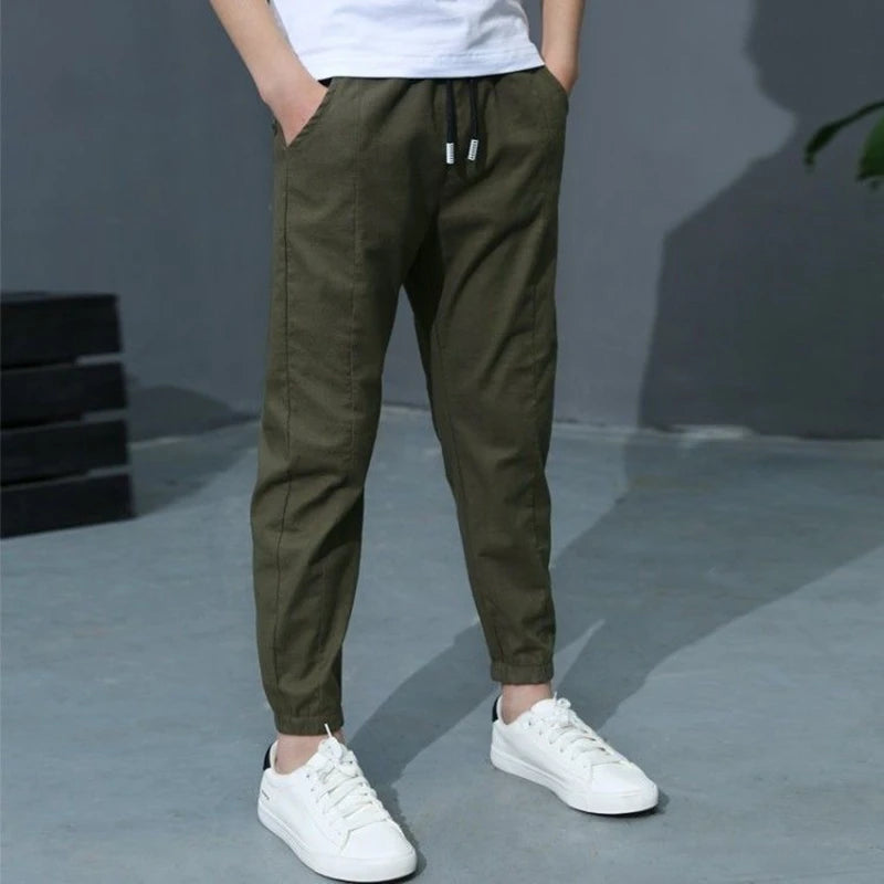 Summer New Kids Pants Children's Wear Pants Children's Cotton Trousers Casual Pants Thin Trousers 5-6 8 10 12 14 Ages