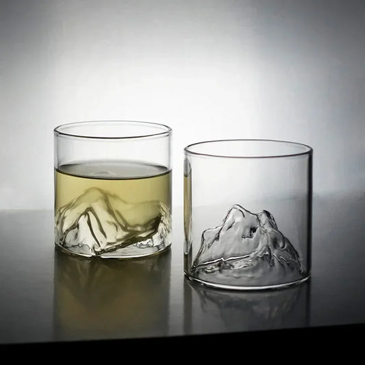 Small Transparent Glass Coffee Cup Mountain Glass Whisky Heat Resistant Tea Drink Milk Juice Cup Cups Drinking Glasses