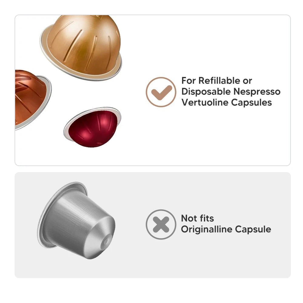 Disposable Refillable Capsules Pods Lids Aluminum Seals Stickers For Nespresso Vertuo Next Automatic Coffee Cafe Machine Maker