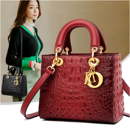 2024 High Quality Luxury Brand Designer Leather Shoulder Bag for Women Hand Bag Crocodile Totes Purses Ladies Messenger Handbag