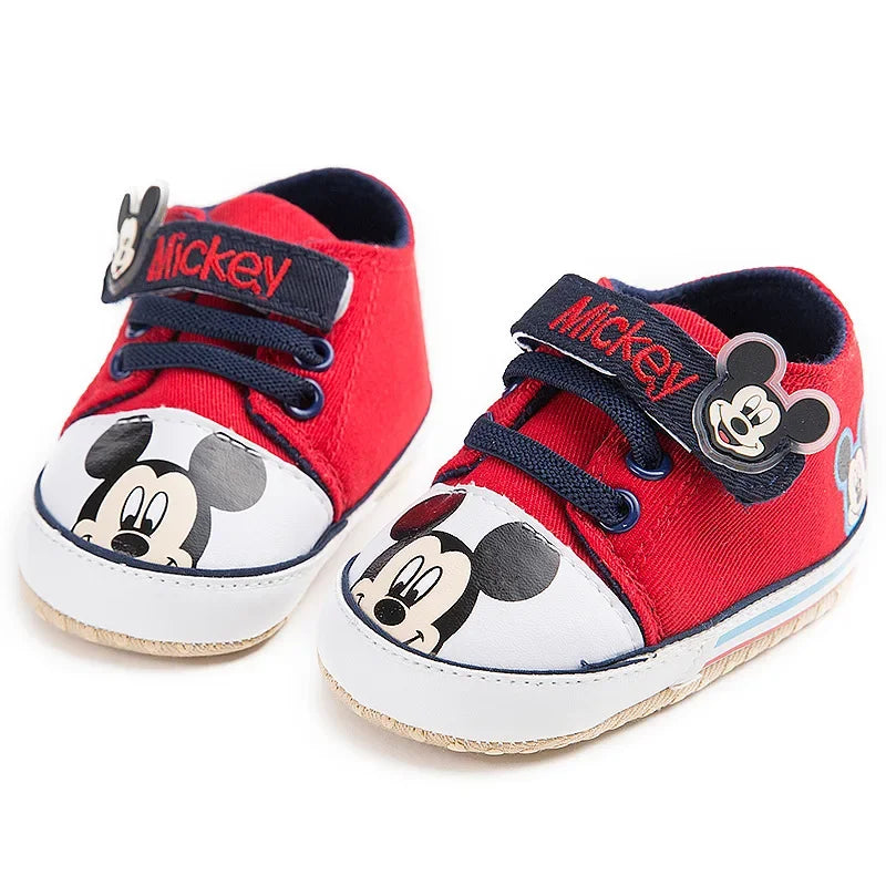 Disney 0-18M Baby Mickey Mouse  First Walkers Girl Newborn Baby Shoes Boy Fashion cartoon Mickey Shoes