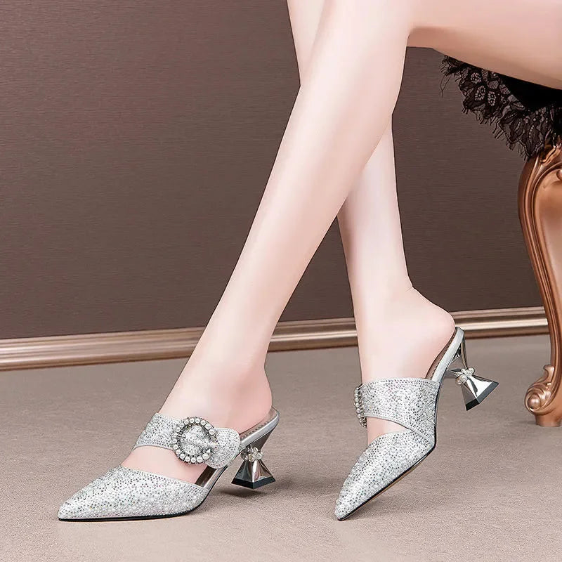 Cresfimix Zapatos De Mujer Women Classic Wine Red Peep Toe Patent Leather Slip on Square Heel Shoes Lady Black Sandals A1168