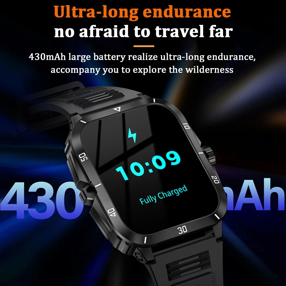 2024 Men Smartwatch 3ATM Waterproof Barometer Altimeter GPS Trajectory Outdoor Sport Bluetooth Call 430mAh 2.0'' Smart Watch Men