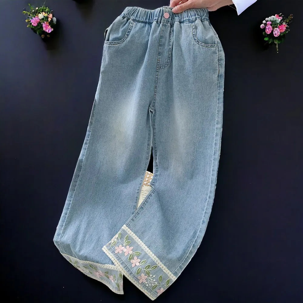 Baby Jeans Pants for Girls Outfits Teenagers Children Clothing  Trousers Spring Autumn Baby Kids Clothes 6 7 8 9 10 11 13 Years