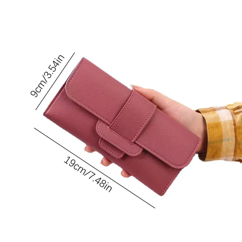 High Quality Women Wallet Anti-theft Leather Wallets for Woman Long Zipper Large Ladies Clutch Bag Female Purse Card Holder