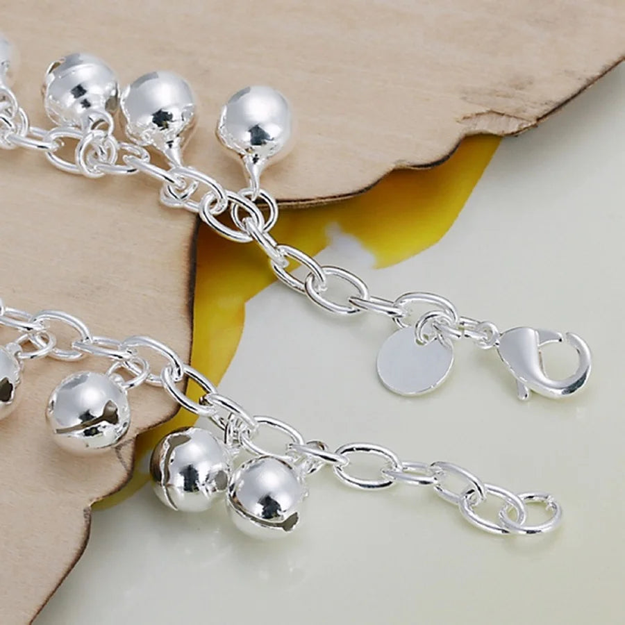 925 Sterling silver bracelet charm fashion beautiful High quality for Women lady chain Silver Jewelry wedding party