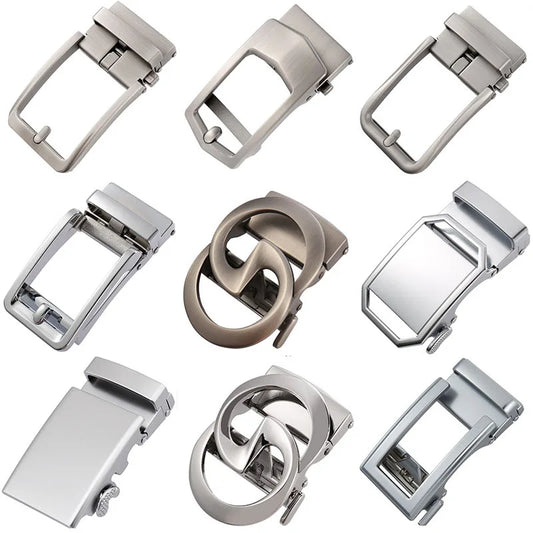 New Men's Business Alloy Automatic Buckle Unique Men Plaque Belt Buckles for 3.5cm Ratchet Men Apparel Accessories