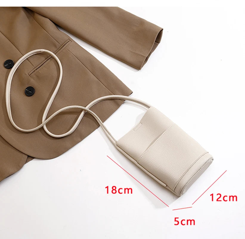 Mobile Phone Bag Crossbody Small Bag Fashion Versatile Phone Bag Women's Shoulder Bag Soft Pu Leather Shopping Bag