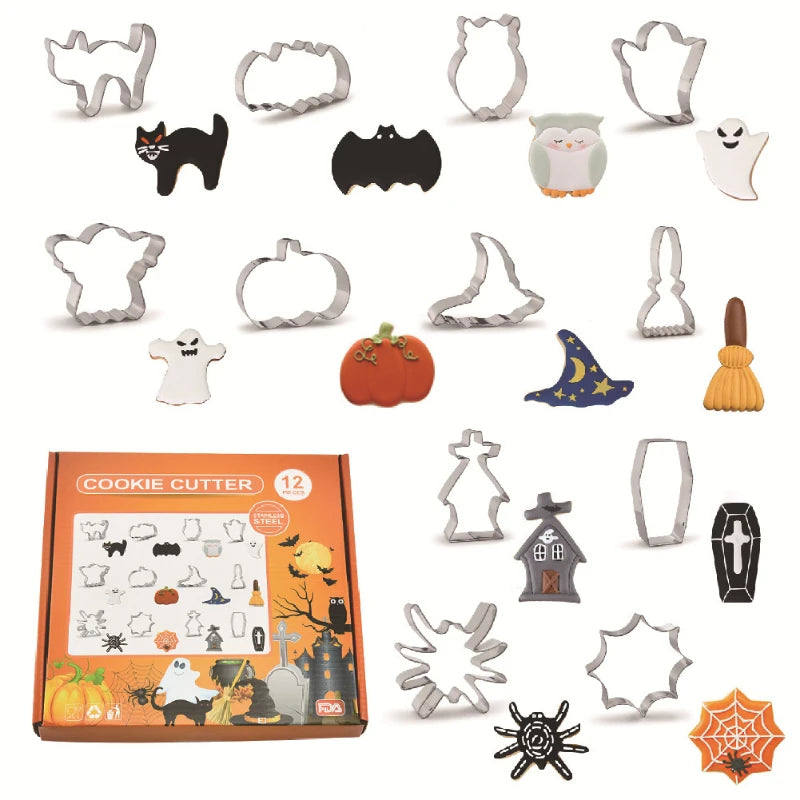 Halloween Cutter Cookies Utensils Cookie Stencil Housewares Kitchen Accessories Cakes Decorations and Tools to Decorate Cookies