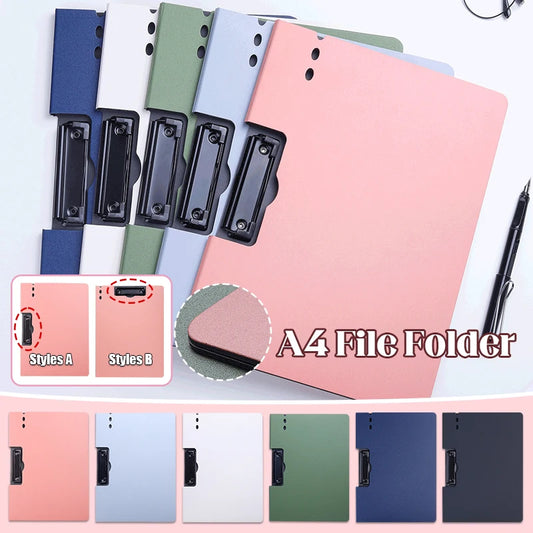 Horizontal/Vertical A4 File Folder Clipboard Writing Pad Board Test Paper Document Organizer School Supplies Office Stationary