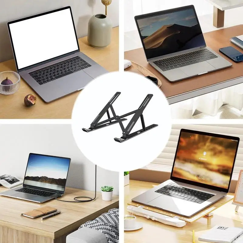 Portable Laptop Stand Foldable ABS Notebook Stand Support Height Adjustable Laptop Riser Holder for Macbook Computer Accessories