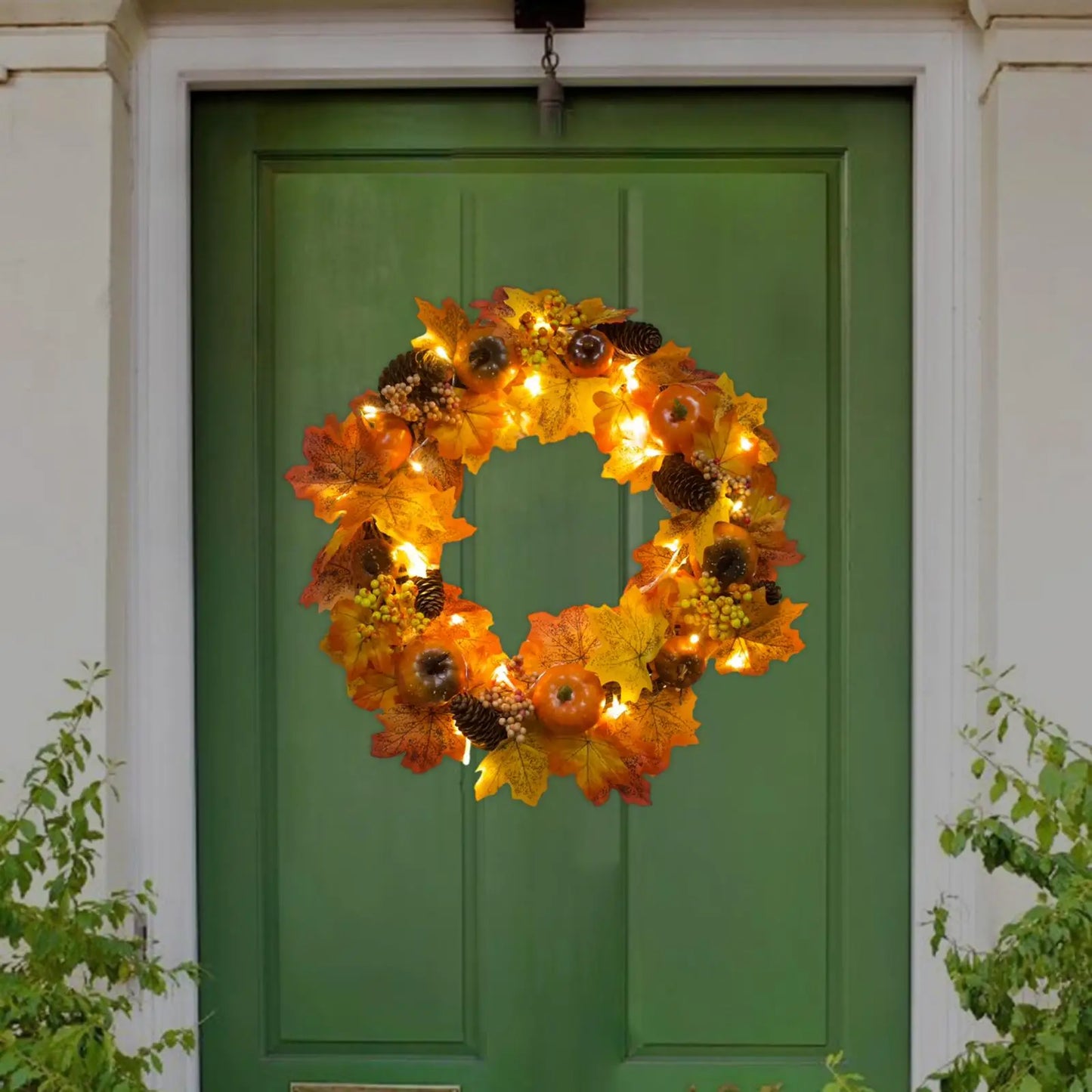 Autumn Pumpkin Wreath Artificial Pumpkins Autumn Wreath Fall