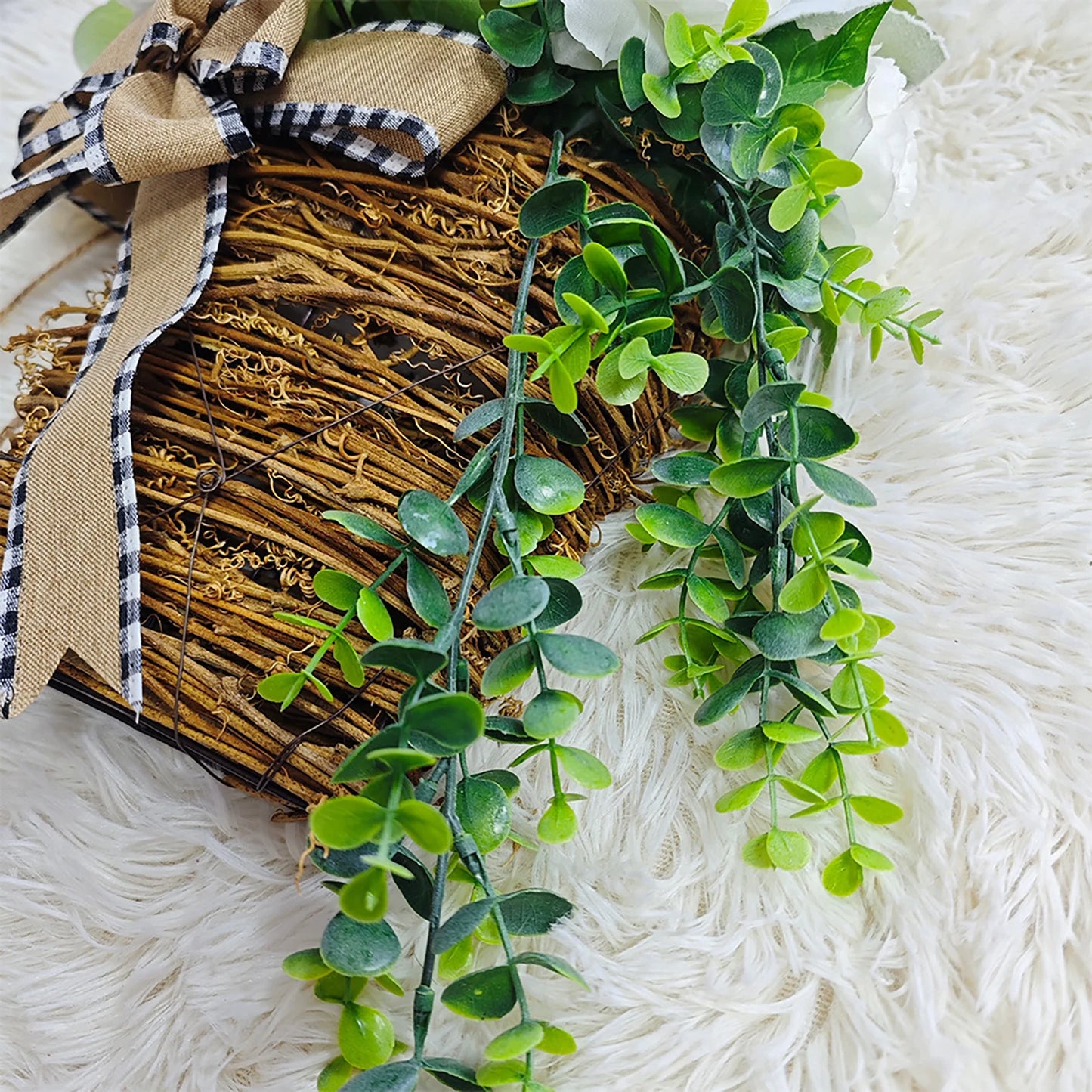 Fall Wreaths Flowers Basket For Front Porch Farmhouse Thanksgiving Autumn Artificial Flowers Wedding Decor