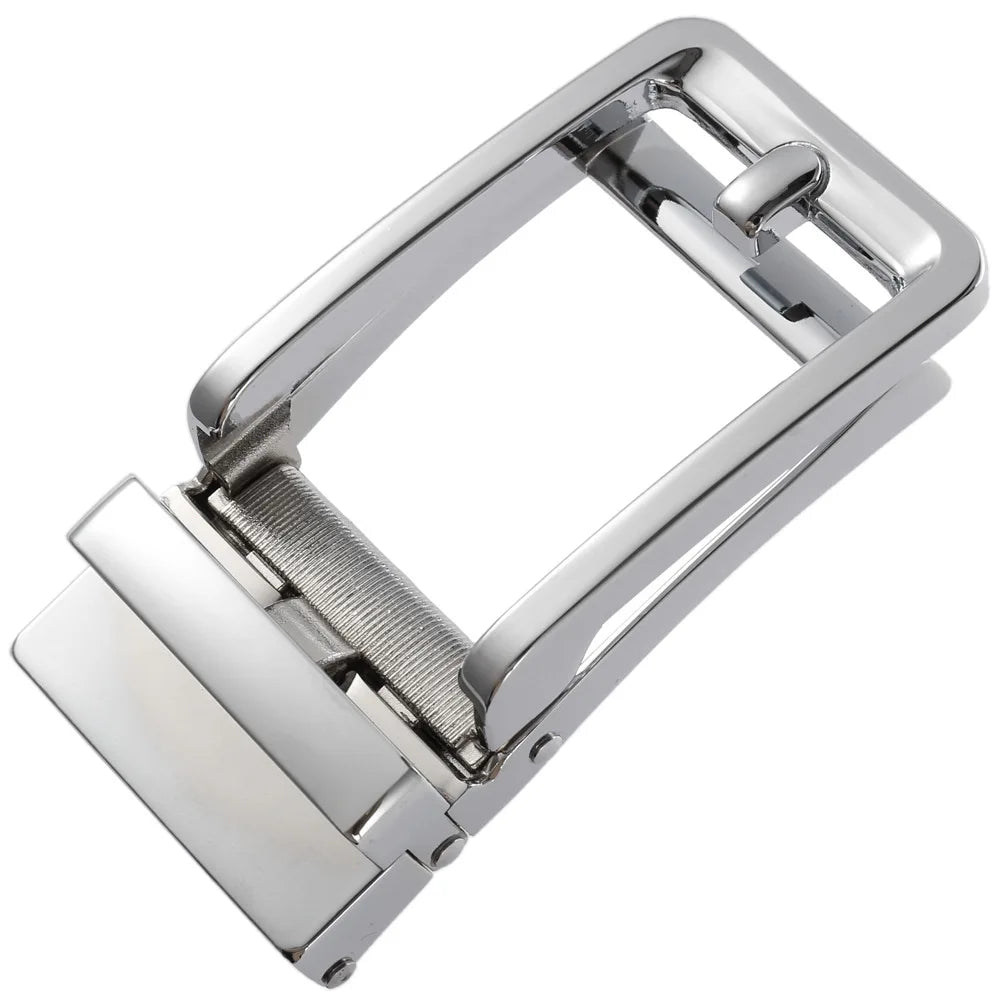 New Men's Business Alloy Automatic Buckle Unique Men Plaque Belt Buckles for 3.5cm Ratchet Men Apparel Accessories