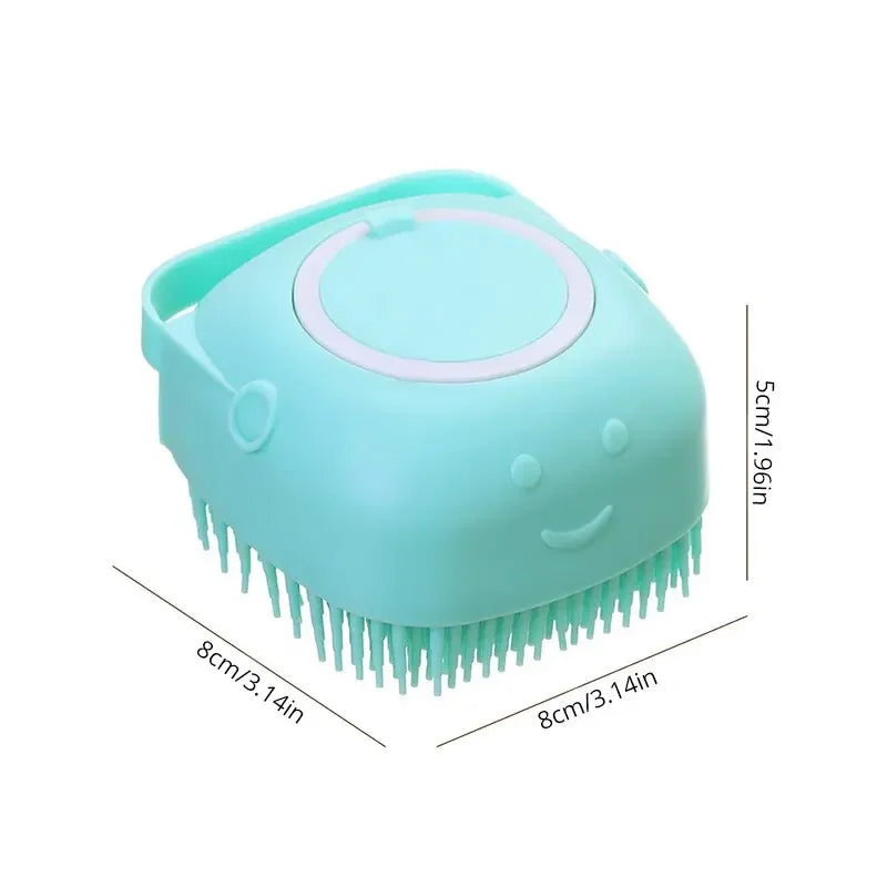 Pet Bathing Brush Soft Silicone Massager Shower Gel Bathing Brush Clean Tools Comb Dog Cat Cleaning Grooming Supplies Pet Items