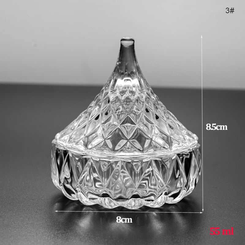 1PC Transparent Colorful Crystal Glass Acrylic Powder Liquid Relief Nail Cup Dappen Dish Lid Bowl Holder Equipment Nail Art Tool