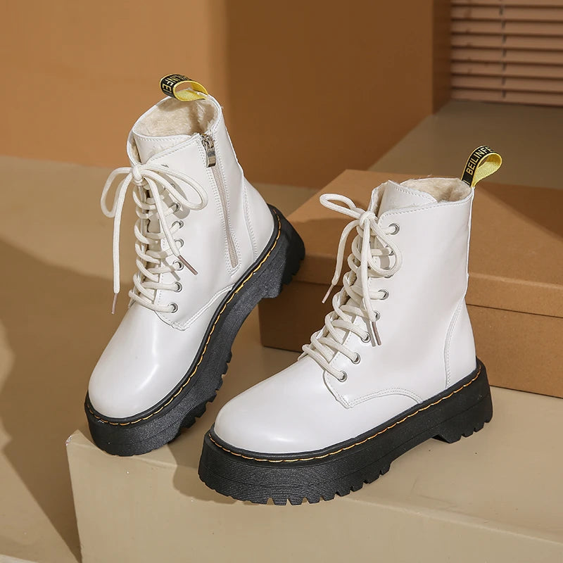 Snow Boots For Women Shoes Winter Footwear Boots-Women Ankle Lolita Rock 2024 Ladies Retro Boots Women New 2024 Female Shoes Aus