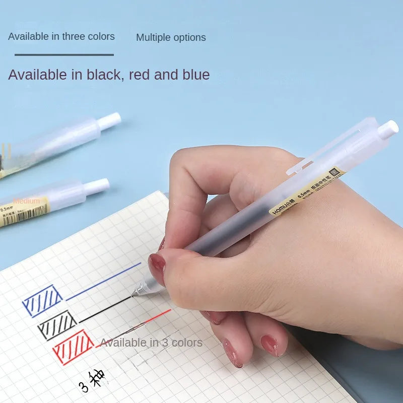 3/10Pcs Gel Pens Set Black/red/blue Ballpoint for writing 0.5mm Refills Office Accessories School Supplies Stationery