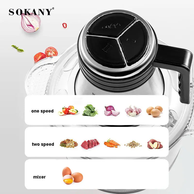 3L Electric Meat Grinders Blender 220V 110V Food Processor Stainless Steel Vegetable Slicer Mixer Chopper Kitchen Appliances 다지기