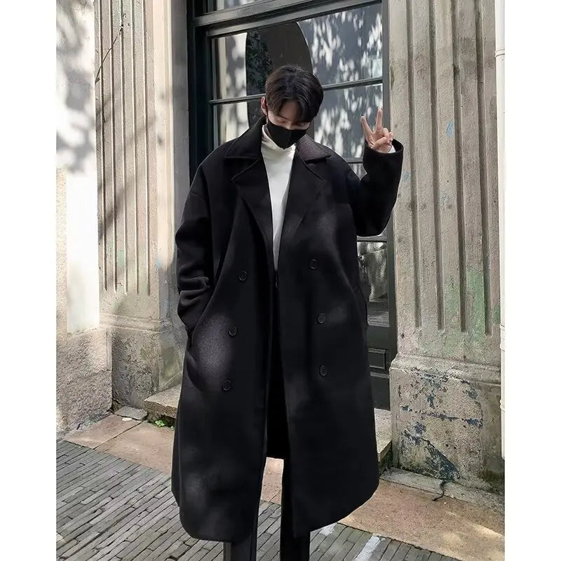 Long Men's Coats Winter Clothes for Men Coat Long Padding Jackets Windbreaker Men´s Overcoat Parkas Korean Luxury Clothing 2024