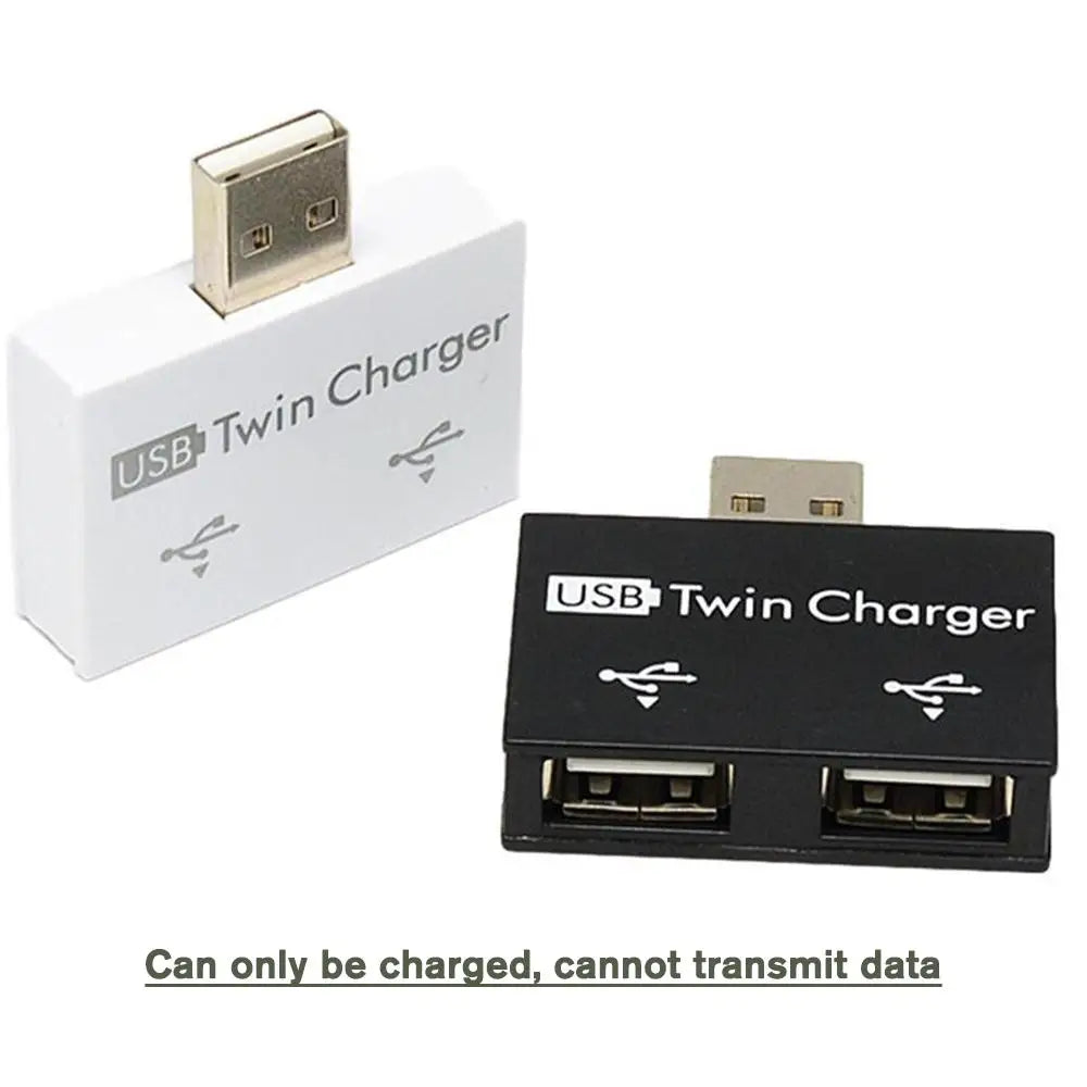 2 In 1 Hub Computer 2 Port Female USB Hub Adapter Converter USB 2.0 Splitter Charging Accessories For Phone Laptop PC K4W9