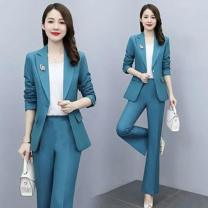 Outfit Wide Leg Trouser Suit Blazer and Womens 2 Pant Sets White Two Piece Set Pants for Women Formal Business Sexy Classy Xxl D