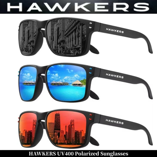 Hawkers Fashion Polarized Square Sunglasses for Men and Women High Qualiy Finish Sun Glasses UV Protection Glasses